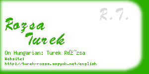 rozsa turek business card